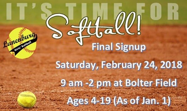 Last Day for Softball Sign-Ups…